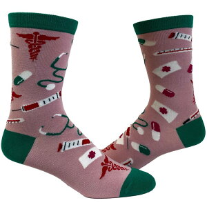 �N���C�W�[�h�b�O T�V���c ���f�B�[�X �A���_�[�E�F�A �C�� �O���t�B�b�N Crazy Dog T-Shirts Women's Medical Pattern Socks for Nurses andoctors Cute Funny Hospital Graphic Novelty Footwear Nurse