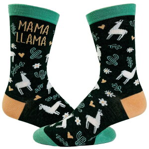 �N���C�W�[�h�b�O T�V���c ���f�B�[�X �A���_�[�E�F�A �C�� Crazy Dog T-Shirts Women's Mama Llama Socks Funny Alpaca Mother's Day Cute Animal Novelty Footwear Mama Llama �A�j�}��