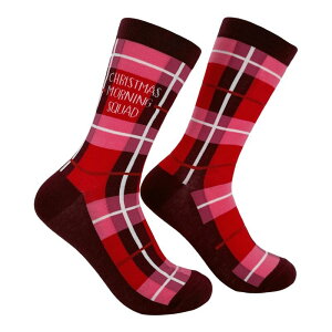 �N���C�W�[�h�b�O T�V���c ���f�B�[�X �A���_�[�E�F�A �C�� �O���t�B�b�N Crazy Dog T-Shirts Women's Christmas Morning Squad Socks Funny Sarcastic Xmas Graphic Novelty Footwear for Ladies Xmas Morning