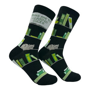 �N���C�W�[�h�b�O T�V���c ���f�B�[�X �A���_�[�E�F�A �C�� �O���t�B�b�N Crazy Dog T-Shirts Women's These Are My Reading Socks Funny Sarcastic Nerd Graphic Novelty Footwear for Ladies Multi �}���`�J���[