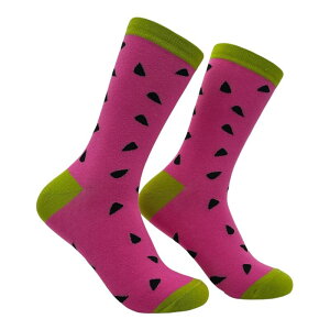 �N���C�W�[�h�b�O T�V���c ���f�B�[�X �A���_�[�E�F�A �C�� �O���t�B�b�N Crazy Dog T-Shirts Women's Watermelon Socks Funny Sarcastic Fruit Graphic Novelty Footwear for Ladies Multi �}���`�J���[