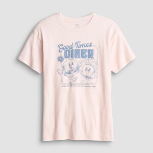 �G�X�I�[ ���f�B�[�X �g�b�v�X T�V���c �v���X�T�C�Y �O���t�B�b�N Girls 7-20 SO Short Sleeve Oversized Graphic Tee in Regular & Plusize Fries Burger Pink �s���N