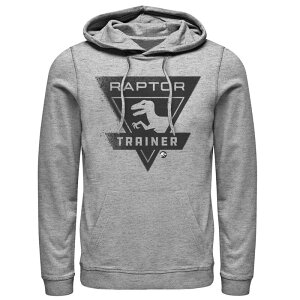 �A�j���L�����N�^�[ �����Y �g�b�v�X T�V���c ���S �p�[�J�[ Licensed Character Men's Jurassic World Raptor Trainer Simple Logo Hoodie Athletic Heather �w�U�[
