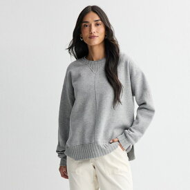 ソノマ レディース トップス Tシャツ クルーネック Women'sonoma Goods For Life Mixed Rib Crewneck Top Cloud Frost Gray グレー