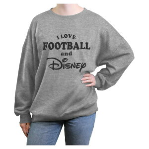 �f�B�Y�j�[ ���f�B�[�X �g�b�v�X T�V���c �O���t�B�b�N Juniors' I Love Football andisney Oversized Graphic Pullover Heather Gray �O���[