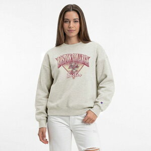 �`�����s�I�� ���f�B�[�X �g�b�v�X T�V���c �X�E�F�b�g Women's Champion Oatmeal Boston Collegeagles All-Star Weave Sweatshirt Bos Multi �}���`�J���[