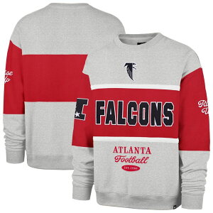 �t�H�[�e�B�Z�u���u�����h �����Y �g�b�v�X T�V���c �X�E�F�b�g �}�L�V 47 Brand Men's '47 Red/Gray Atlanta Falcons Blockfield Maximalist Sweatshirt Fal Red ���b�h