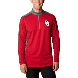 �R�����r�A �����Y �A�E�^�[ �W���P�b�g�E�u���]�� Men's Columbia Crimson Oklahoma Sooners Tech Trail Omni-Shade Quarter-Zip Top Okl Red ���b�h