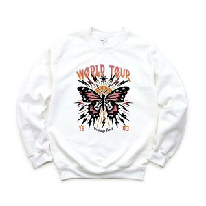 Simply Sage Market ���f�B�[�X �g�b�v�X T�V���c ���B���e�[�W �X�E�F�b�g Simply Sage Market Vintage World Tour Sweatshirt White �z���C�g