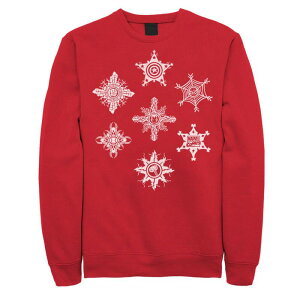 �}�[�x�� �����Y �g�b�v�X T�V���c �X�E�F�b�g Men's Marvel Snowflake Symbols Christmasweatshirt Red ���b�h