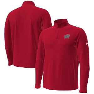 �A���_�[�A�[�}�[ �����Y �g�b�v�X T�V���c Men's Under Armou red Wisconsin Badgers 2026 Lambeau Field Collection Playoff Performance Quarter-Zip Top Wis Red ���b�h