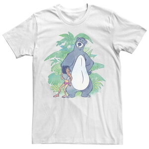 �f�B�Y�j�[ �����Y �g�b�v�X T�V���c Men's Disney's The Jungle BookMowgli And Baloo Tee White �z���C�g