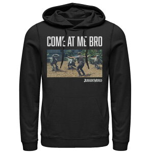 �A�j���L�����N�^�[ �����Y �g�b�v�X T�V���c �p�[�J�[ Licensed Character Men's Jurassic World Come At Me Bro Movie Still Hoodie Black �u���b�N