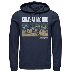 �A�j���L�����N�^�[ �����Y �g�b�v�X T�V���c �p�[�J�[ Licensed Character Men's Jurassic World Come At Me Bro Movie Still Hoodie Navy �l�C�r�[