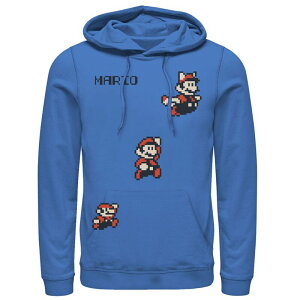 �A�j���L�����N�^�[ �����Y �g�b�v�X T�V���c �p�[�J�[ Licensed Character Men'super Mario 8-Bitransformation Hoodie Royal
