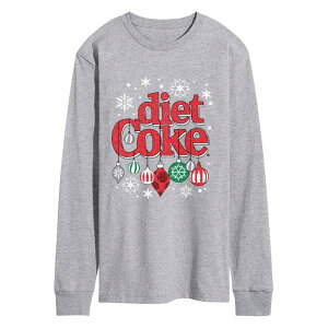 �A�j���L�����N�^�[ �����Y �g�b�v�X T�V���c �O���t�B�b�N Licensed Character Men's Diet Coke Festive Holiday Ornaments Long Sleeve Graphic T-Shirt Athletic Heather �w�U�[