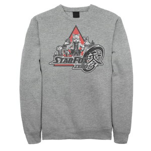 �A�j���L�����N�^�[ �����Y �g�b�v�X T�V���c �t���[�X Licensed Character Men's Nintendo Star Fox Zero Team Long Sleeve Fleece Athletic Heather �w�U�[