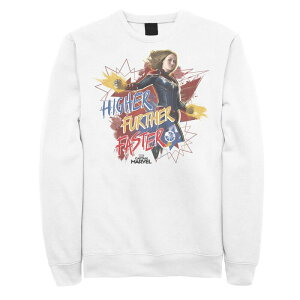 �}�[�x�� �����Y �g�b�v�X T�V���c ���B���e�[�W �L���b�v �t���[�X �O���t�B�b�N Men's Marvel Captain Marvel Movie Vintage Colors Powers Graphic Fleece Pullover White �z���C�g