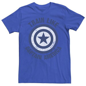 �}�[�x�� �����Y �g�b�v�X T�V���c �L���b�v �O���t�B�b�N Men's Marvel Captain America Icon Graphic Tee Royal