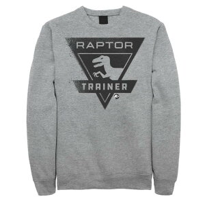 �A�j���L�����N�^�[ �����Y �g�b�v�X T�V���c �X�E�F�b�g ���S Licensed Character Men's Jurassic World Raptor Trainer Simple Logo Sweatshirt Athletic Heather �w�U�[