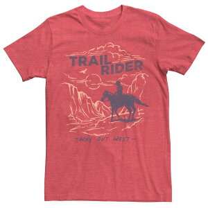 �A���u�����f�b�h �����Y �g�b�v�X T�V���c �O���t�B�b�N Unbranded Men's Trail Rider Way Out West Graphic Tee Red Heather �w�U�[