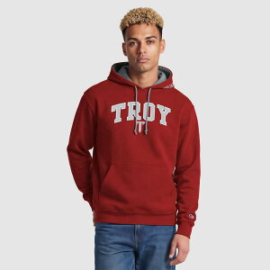 �`�����s�I�� �����Y �g�b�v�X T�V���c �R���g���X�g �p�[�J�[ Men's Champion Cardinal/Heather Gray Troy University Trojans Contrast Hoodie Nc2 Red ���b�h