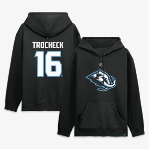 �t�@�i�e�B�N�X �����Y �g�b�v�X T�V���c �p�[�J�[ Men's Fanatics Vincentrocheck Black Utah Mammoth Authentic Stack Name & Number Hoodie Utm Black �u���b�N