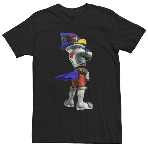 �A�j���L�����N�^�[ �����Y �g�b�v�X T�V���c Licensed Character Men'star Fox Zero Falco Stance Tee Black �u���b�N