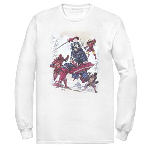 �}�[�x�� �����Y �g�b�v�X T�V���c Men's Marvel Avengers Assemble Samurai Warriors Tee White �z���C�g