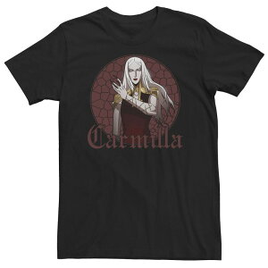 �A�j���L�����N�^�[ �����Y �g�b�v�X T�V���c �g�[�� Licensed Character Big & Tall Netflix Castlevania Carmilla Portraitee Black �u���b�N
