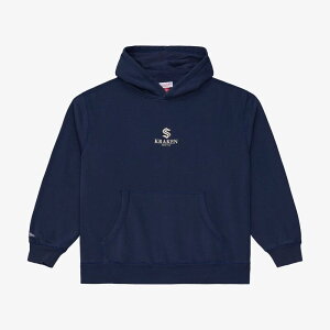 �~�b�`�F��&�l�X �����Y �g�b�v�X T�V���c �p�[�J�[ Men's Mitchell & Ness Navy Seattle Kraken Coressentials Hoodie Krk Navy �l�C�r�[