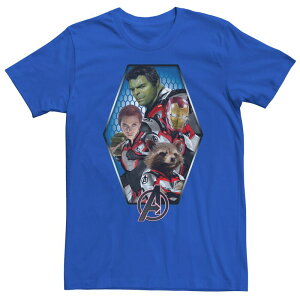 �}�[�x�� �����Y �g�b�v�X T�V���c Men's Marvel Avengers Hexagon Avenged Tee Royal