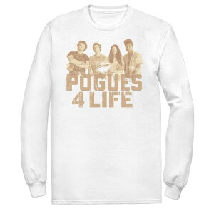 �A�j���L�����N�^�[ �����Y �g�b�v�X T�V���c Licensed Character Men's Outer Banks Pogues 4 Life Portraitee White �z���C�g