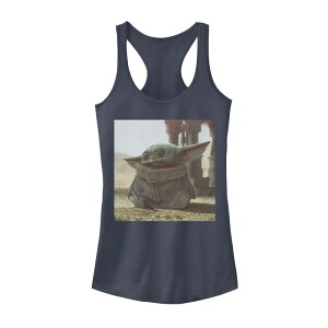 �X�^�[ �E�H�[�Y ���f�B�[�X �g�b�v�X T�V���c Juniors' Star Wars The Mandalorian The Child Photograph Tank Indigo �C���f�B�S
