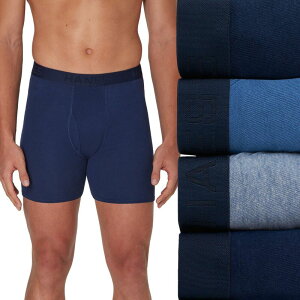 �w�C���Y �����Y �A���_�[�E�F�A �{�N�T�[�p���c Men's Hanes Ultimate 4-Pack ComfortSoft Boxer Brief Underwear Blue �u���[