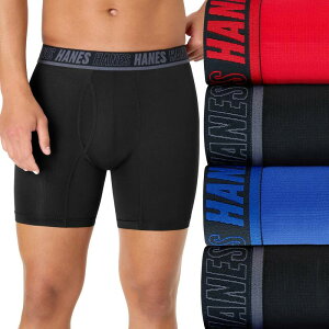 �w�C���Y �����Y �A���_�[�E�F�A �{�N�T�[�p���c ���b�V�� Men's Hanes Ultimate 3+1 Bonus Pack Moves X-TEMP Breathable Mesh Boxer Brief Underwear Black Blue Red �u���b�N