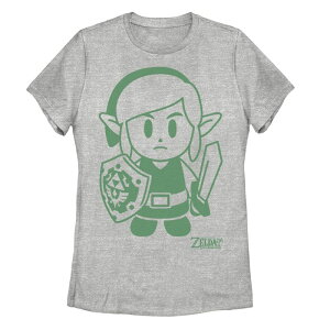 �A�j���L�����N�^�[ ���f�B�[�X �g�b�v�X T�V���c �O���t�B�b�N Licensed Character Juniors' Nintendo Legend Of Zelda Links Awakening Link Graphic Tee Athletic Heather �w�U�[