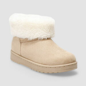 �G�X�I�[ ���f�B�[�X �V���[�Y �u�[�c�E���C���u�[�c �A���N�� SO Faux Fur Cuff Women's Ankle Boot Sand �T���h