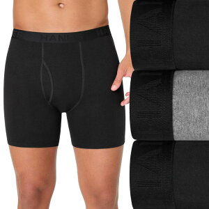 �w�C���Y �����Y �A���_�[�E�F�A �{�N�T�[�p���c Men's Hanes Ultimate 3-Pack ComfortBlend Moisture-Wicking Boxer Brief Underwear Black Grey �u���b�N