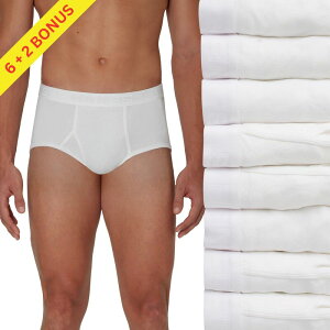 �w�C���Y �����Y �A���_�[�E�F�A �{�N�T�[�p���c Men's Hanes Ultimate 6+2 Bonus Pack ComfortSoft Brief Underwear White �z���C�g
