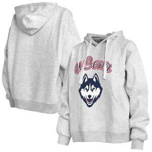 �v���X�{�b�N�X ���f�B�[�X �g�b�v�X T�V���c �p�[�J�[ Women's Pressbox Heather Gray UConn Huskies Janise Pullover Hoodie Con Grey �O���[