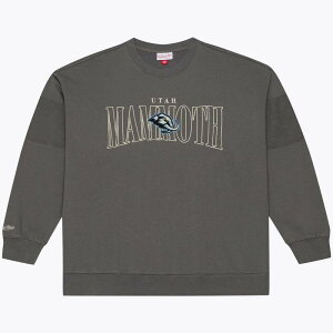 �~�b�`�F��&�l�X �����Y �g�b�v�X T�V���c �X�E�F�b�g �t���[�X Men's Mitchell & Ness Gray Utah Mammotheritage Hues Fleece Crew Sweatshirt Utm Grey �O���[