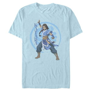 �A�j���L�����N�^�[ �����Y �g�b�v�X T�V���c �O���t�B�b�N Licensed Character Men's Avatar: The Last Airbender Katara's Graphic Tee Light Blue �u���[