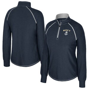 �R���V�A�� ���f�B�[�X �g�b�v�X T�V���c Women's Colosseum Navy Midshipmen Bikram Raglan Quarter-Zip Top Nvy Navy �l�C�r�[