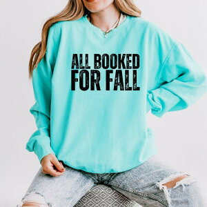 Simply Sage Market ���f�B�[�X �g�b�v�X T�V���c �X�E�F�b�g Simply Sage Market All Booked For Fall Boldistressed - Women's Lightweight Garment Dyed Sweatshirt Chalky Mint �~���g