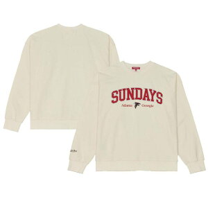 �~�b�`�F��&�l�X ���f�B�[�X �g�b�v�X T�V���c �X�E�F�b�g Women's Mitchell & Ness Cream Atlanta Falconsundaysweatshirt Fal Beige �x�[�W��