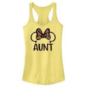 yz fBYj[ fB[X TVc gbvX Disney's Minnie Mouse Aunt Ears Women's Racerback Tank Top Banana
