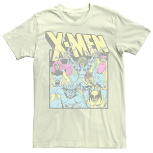 yz }[x Y TVc gbvX Men's X-Men Classic Group Comic Tee Natural