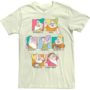 yz CZX LN^[ Y TVc gbvX Men's Disney Princess 7 Dwarfs Vintage Tee Natural