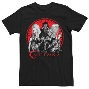 yz CZX LN^[ Y TVc gbvX Men's Netflix Castlevania Crew Red Sun Tee Black